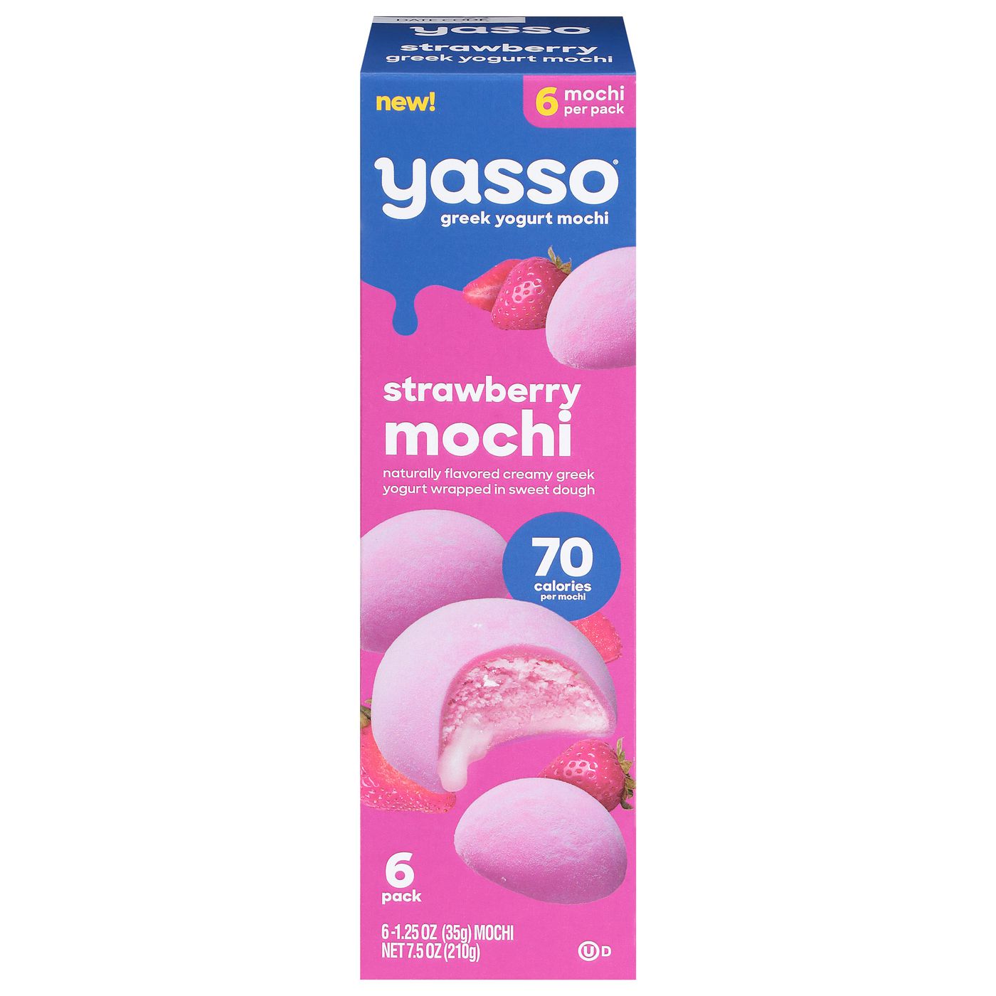 Yasso Mochi, Strawberry, 6 Pack