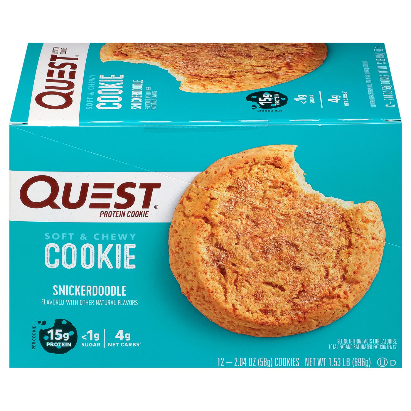 Quest Protein Cookies, Snickerdoodle, Soft & Chewy