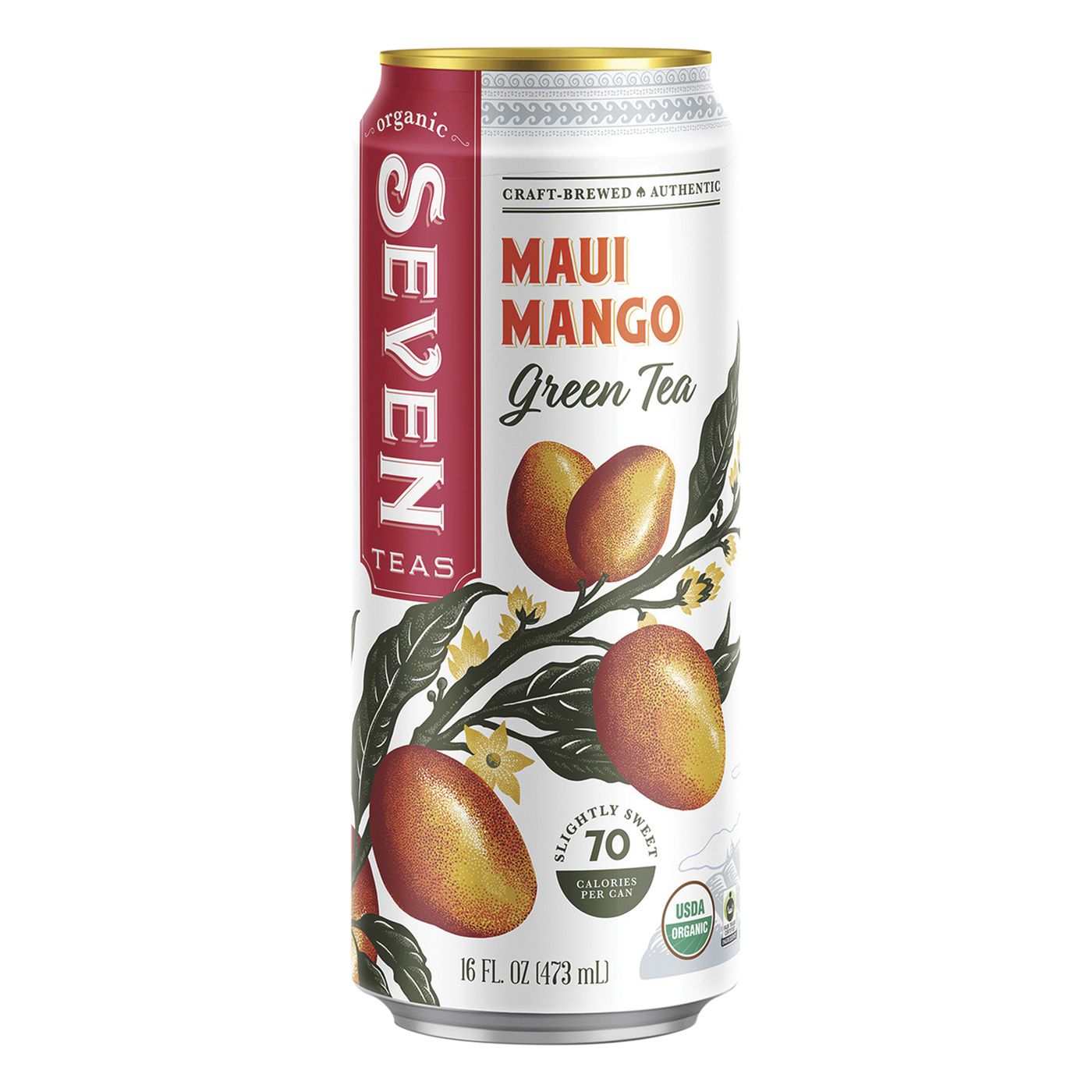 Seven Teas Green Tea, Tropical Mango-Main
