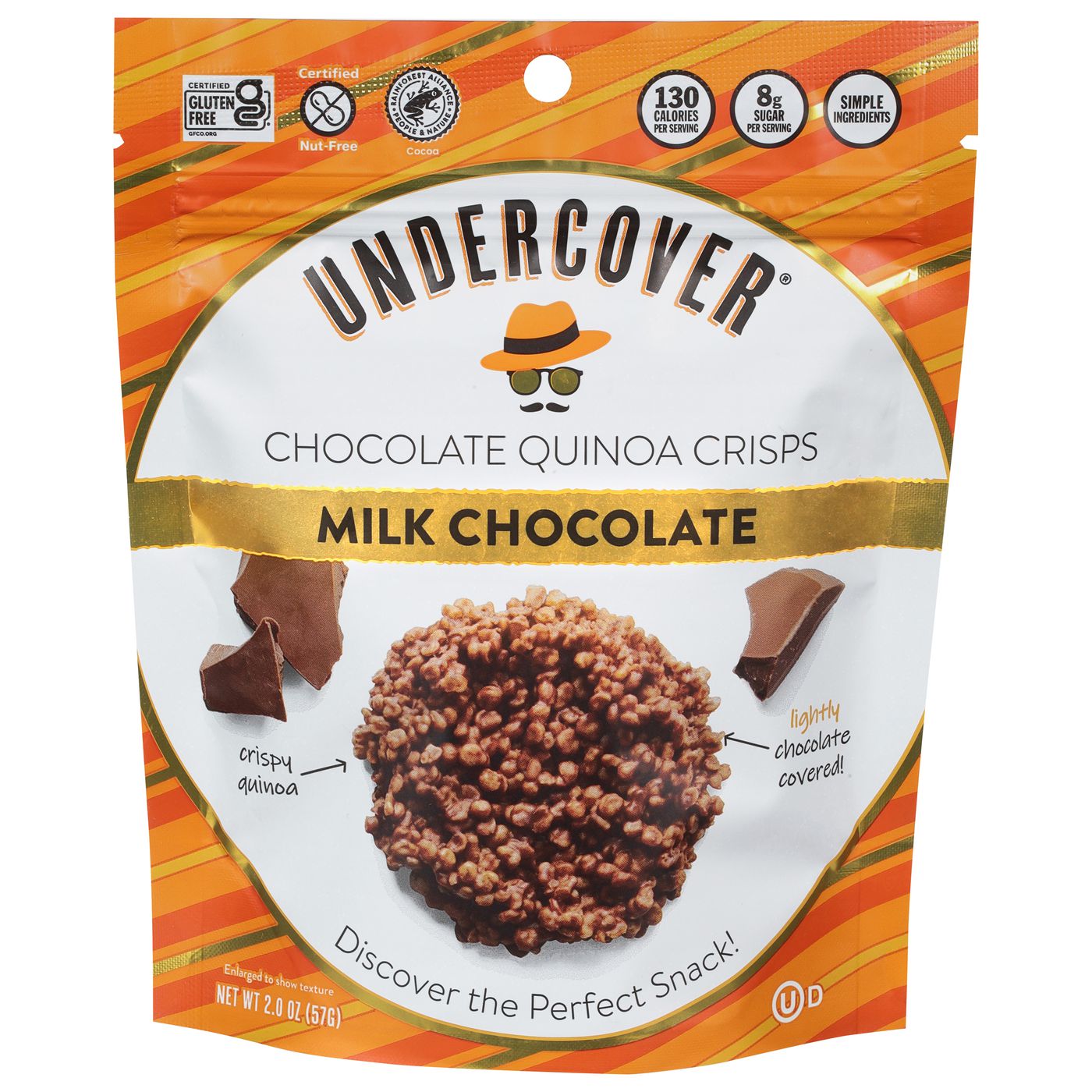 Undercover Chocolate Quinoa Crisps, Milk ChocolateMain