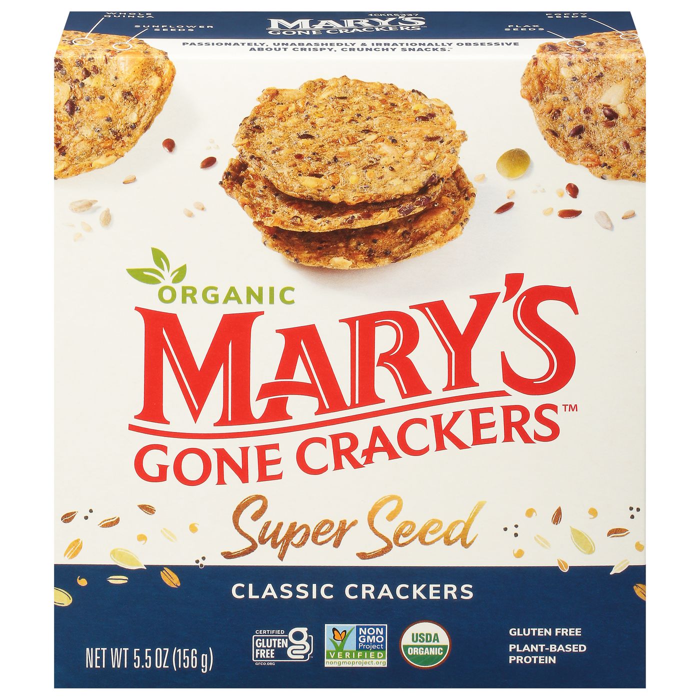 Mary's Gone Crackers Crackers, Organic, Super Seed, Classic