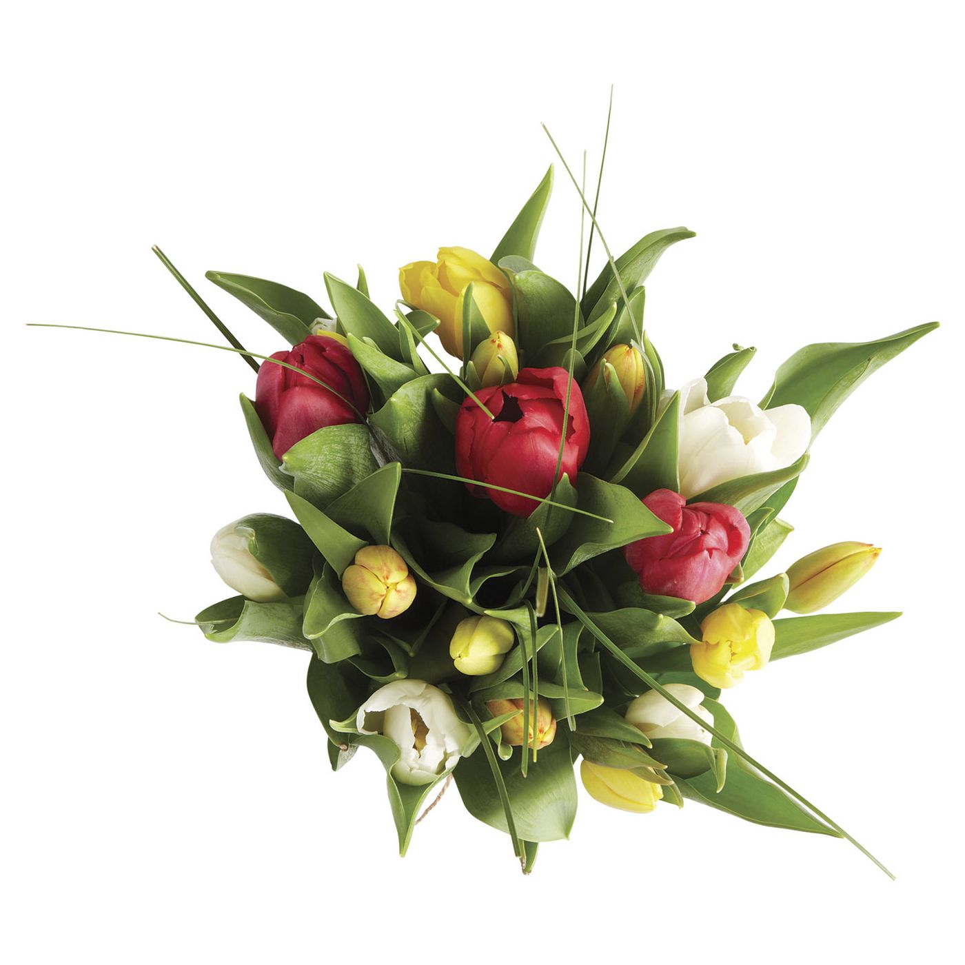 Yellow Tulips with Eucalyptus & Bear Grass Bouquet