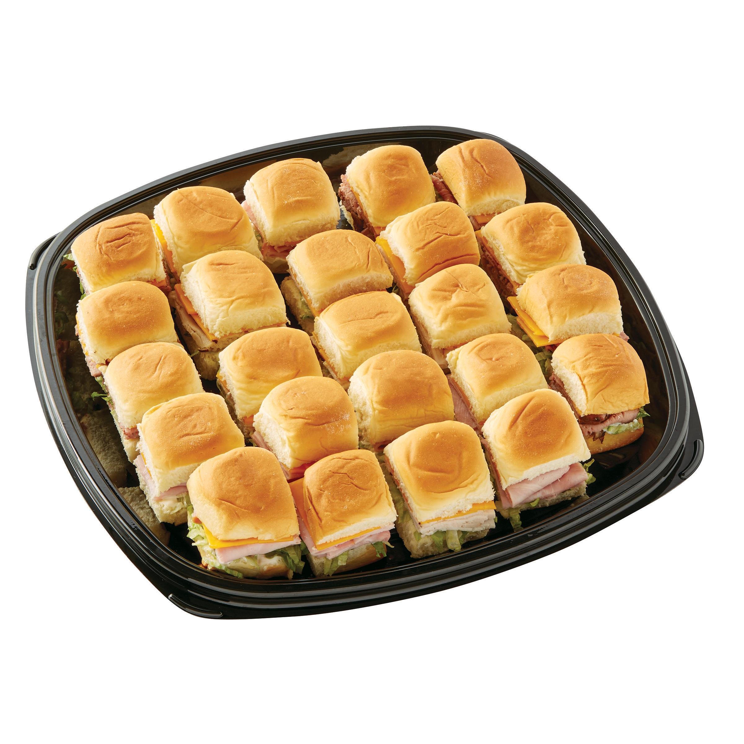 Turkey and Roast Beef Hawaiian Roll Sandwich Tray, 24 ct-Main
