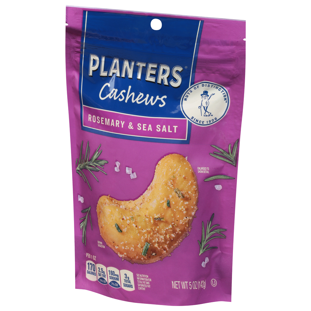 Planters Cashews, Rosemary & Sea SaltFrontRightElevated