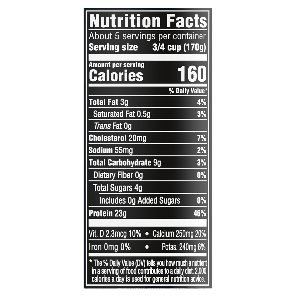Oikos Pro Pro Yogurt Vanilla Nutrition Facts