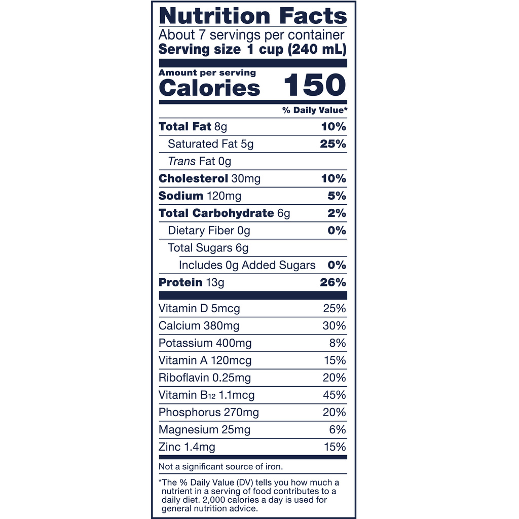 Fairlife Milk Lactose Free Whole Nutrition Facts