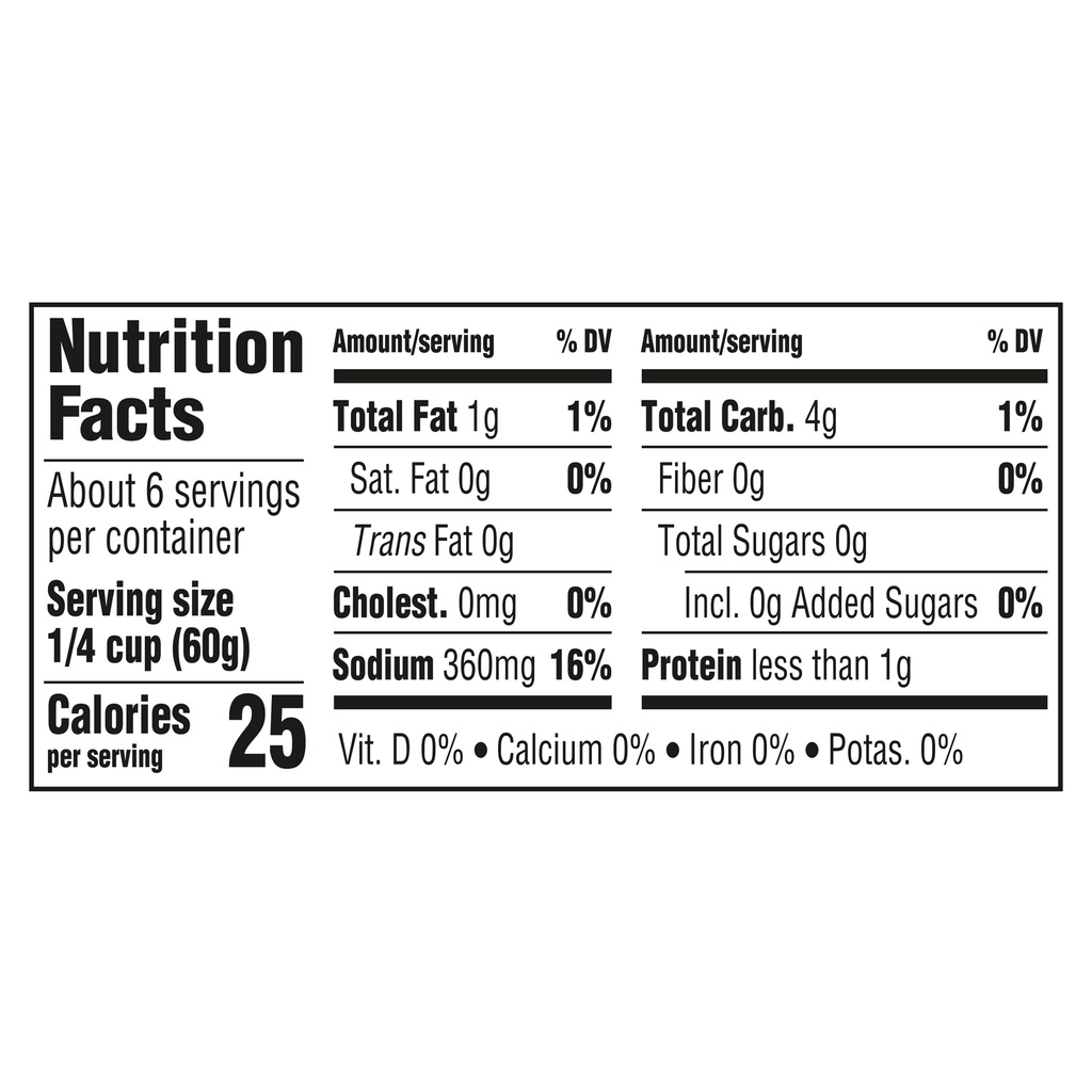 Heinz Beef Gravy Homestyle Nutrition Facts