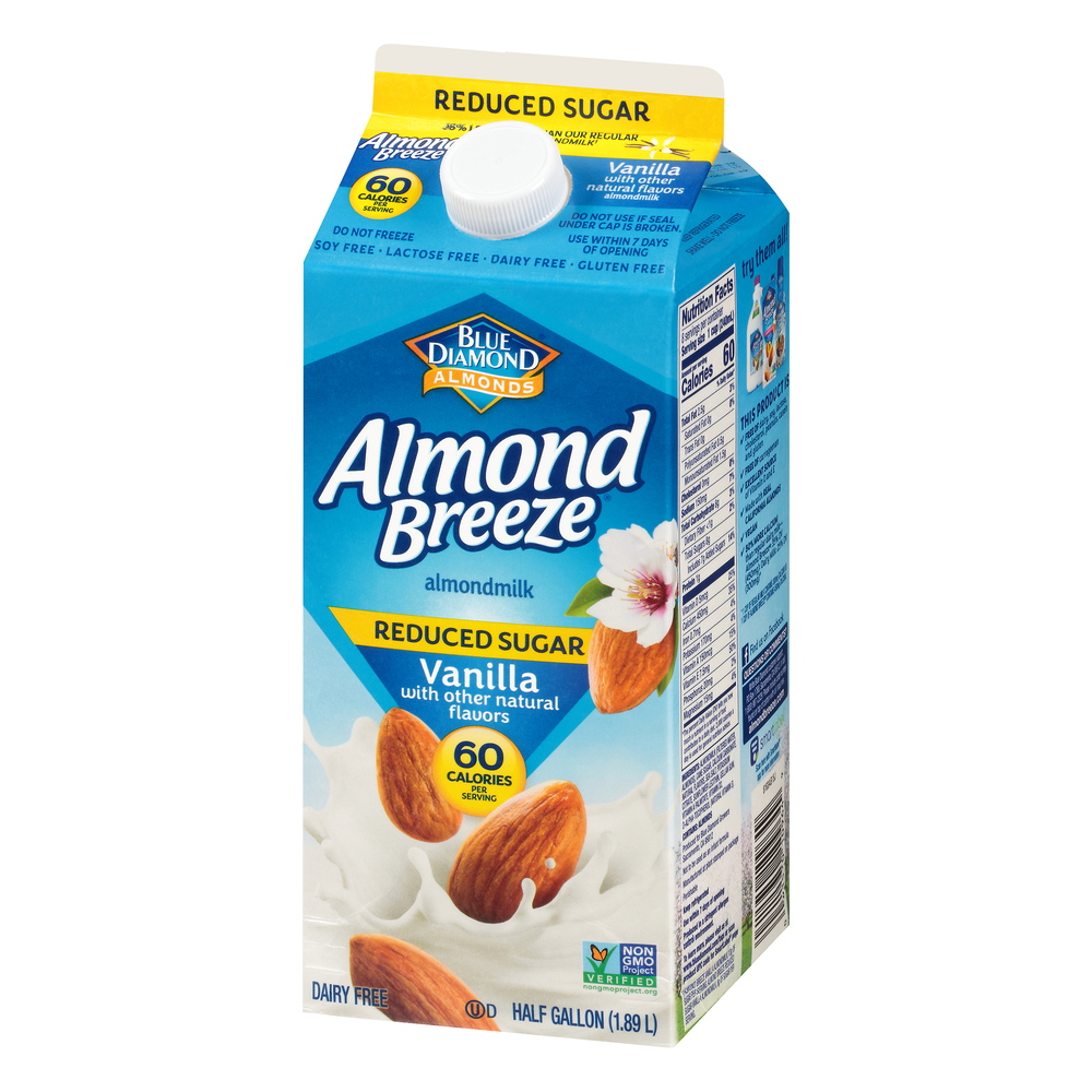 Almond Breeze Almondmilk, Reduced Sugar, VanillaFrontRightElevated