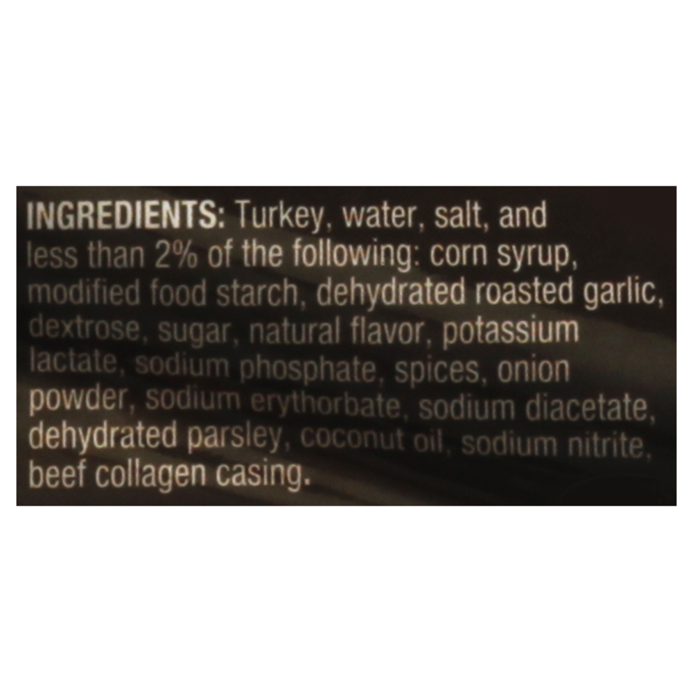 Johnsonville Turkey Sausage, Roasted Garlic, SmokedIngredients
