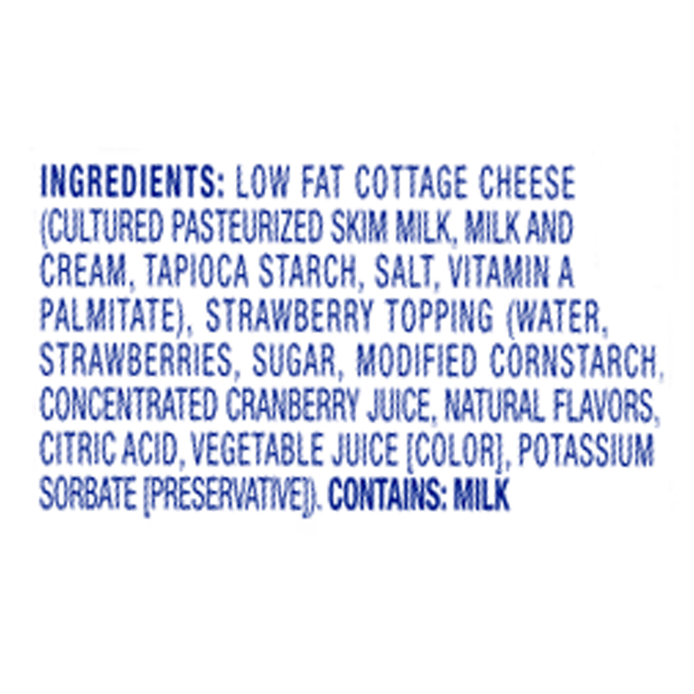 Knudsen Cheese, Cottage Doubles, StrawberryIngredients