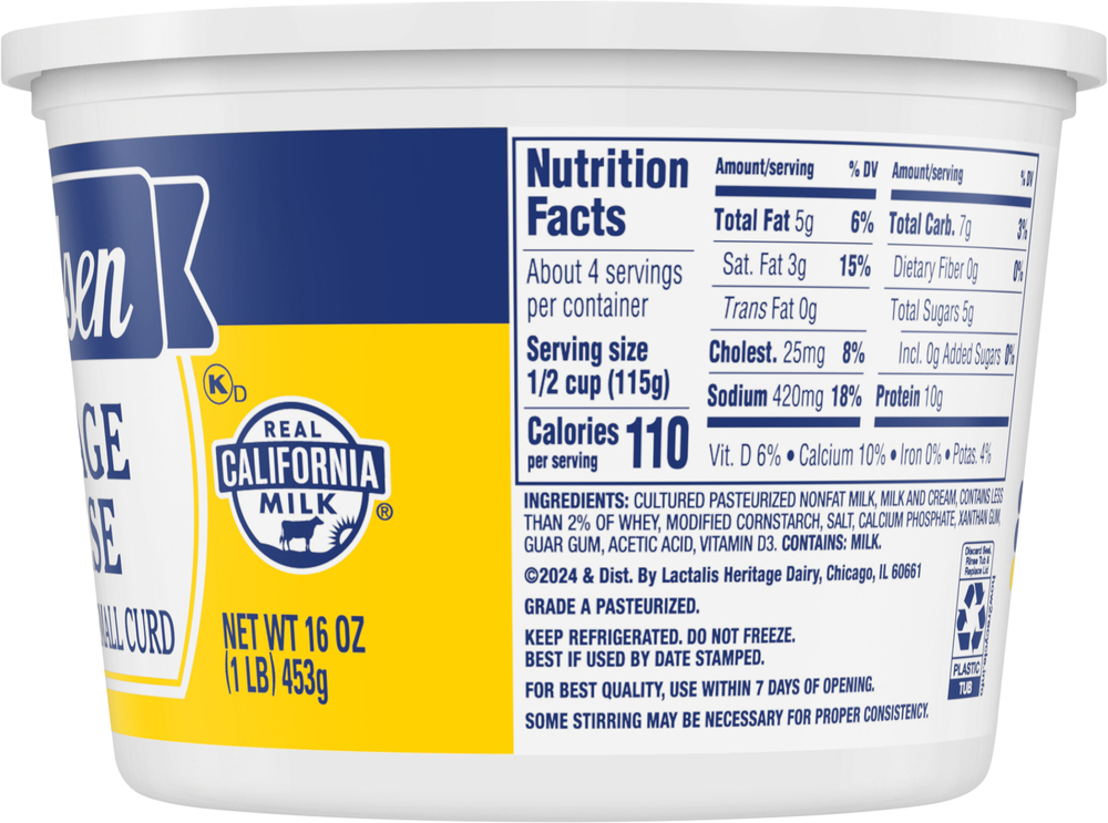 Knudsen Small Curd 4 Milkfat Cottage CheesePlanogramRight