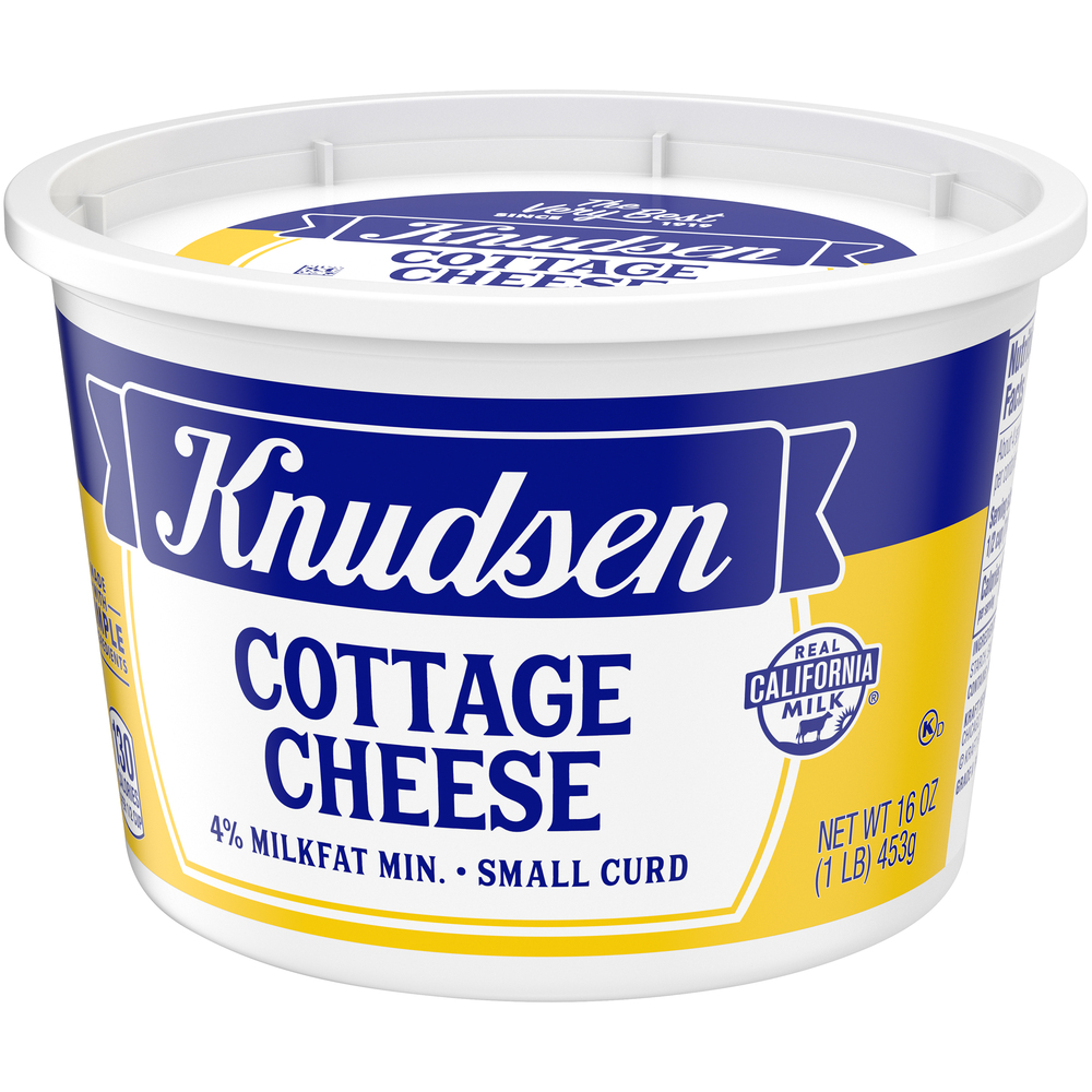 Knudsen Small Curd 4 Milkfat Cottage CheeseFrontRightElevated