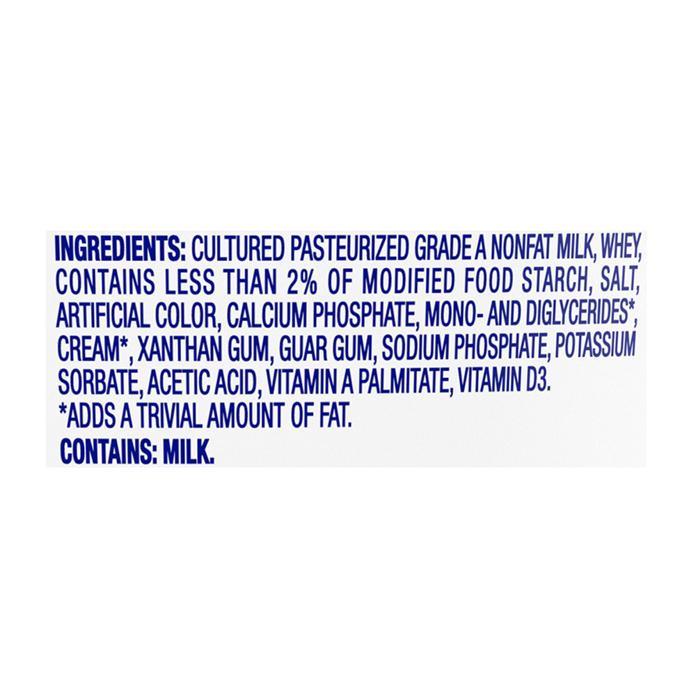 Knudsen Small Curd Fat Free Cottage CheeseIngredients