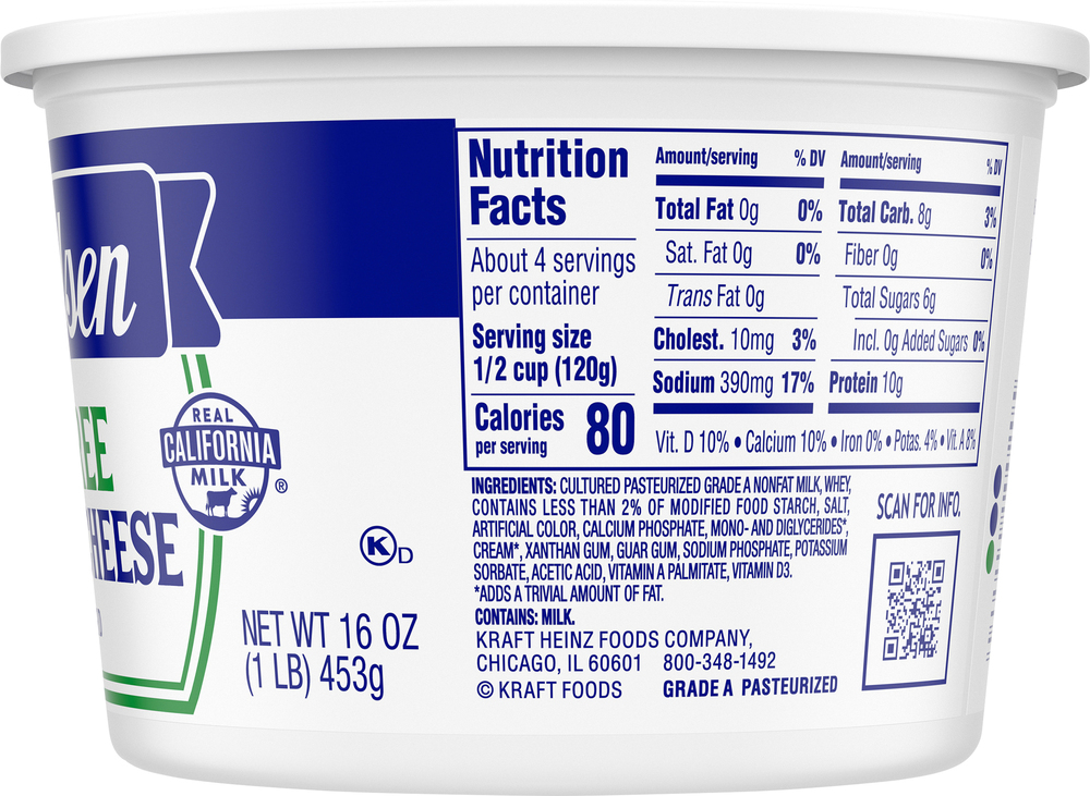 Knudsen Small Curd Fat Free Cottage CheesePlanogramRight