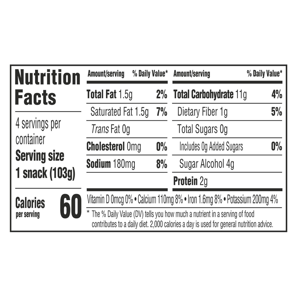 JellO Pudding Snacks, Reduced Calorie, Dark ChocolateNutritionFacts