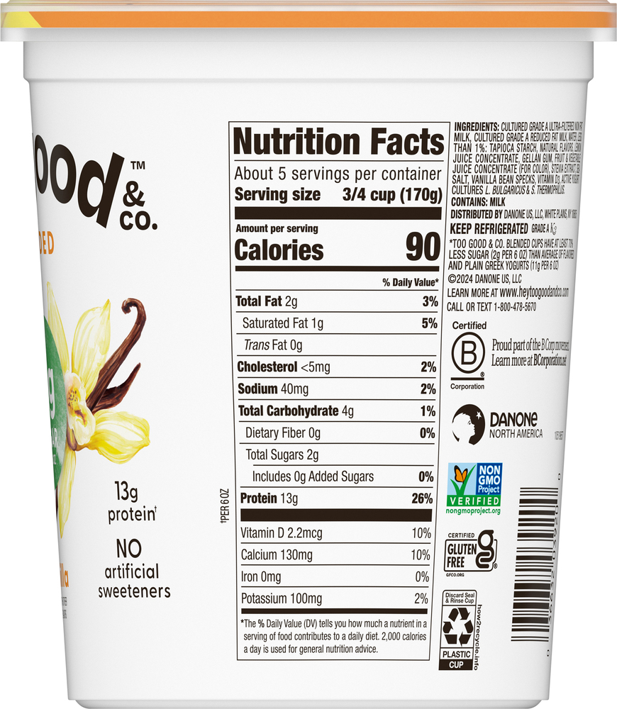 Two Good Yogurt Vanilla