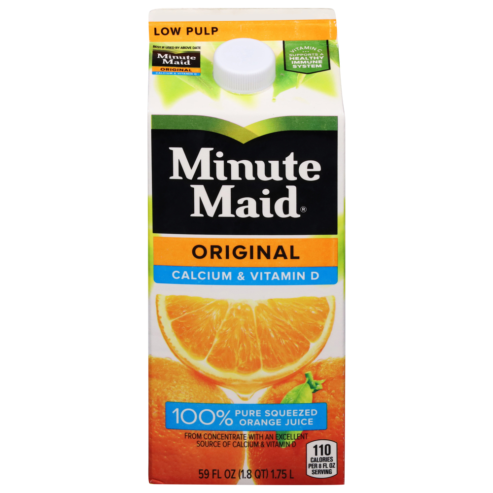 Minute Maid Premium 100 Juice Orange Original Calcium