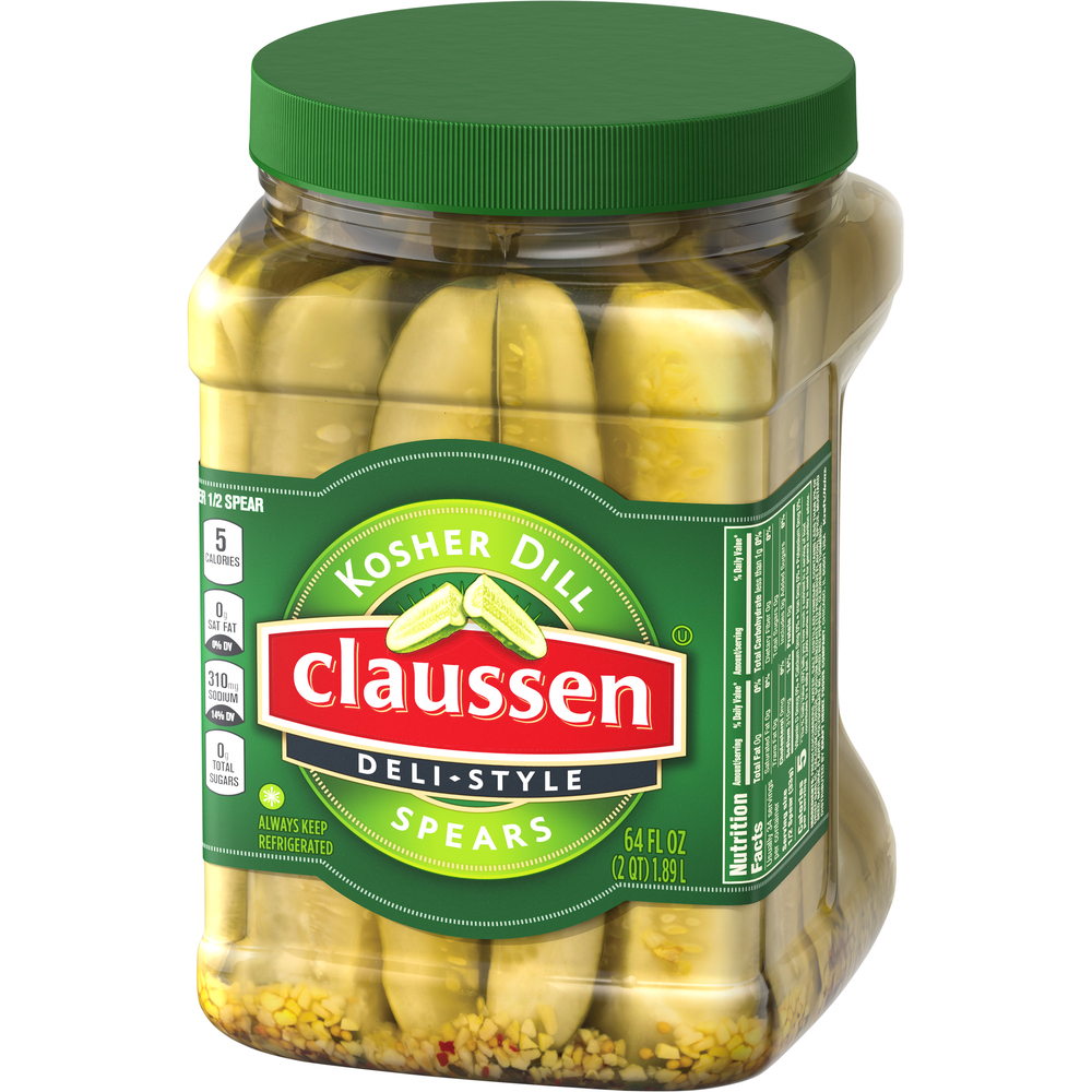 Claussen Kosher DeliStyle Pickle SpearsFrontRightElevated
