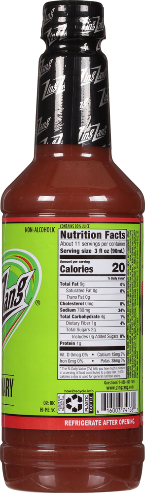 Zing Zang Bloody Mary Mix, Non-Alcoholic