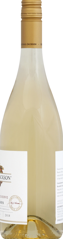 Kendall-Jackson Pinot Gris, Vintner's Reserve, 2018, California
