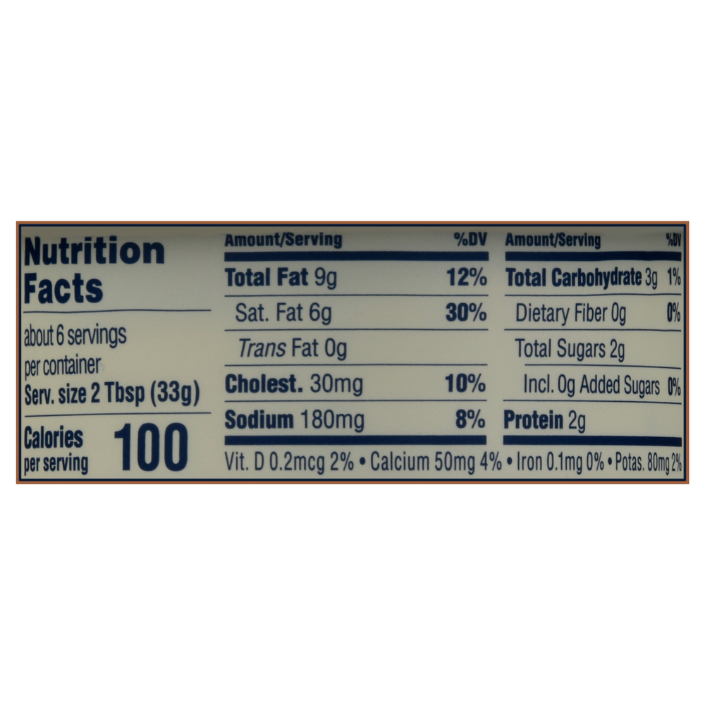 Tillamook Cream Cheese Ingredients