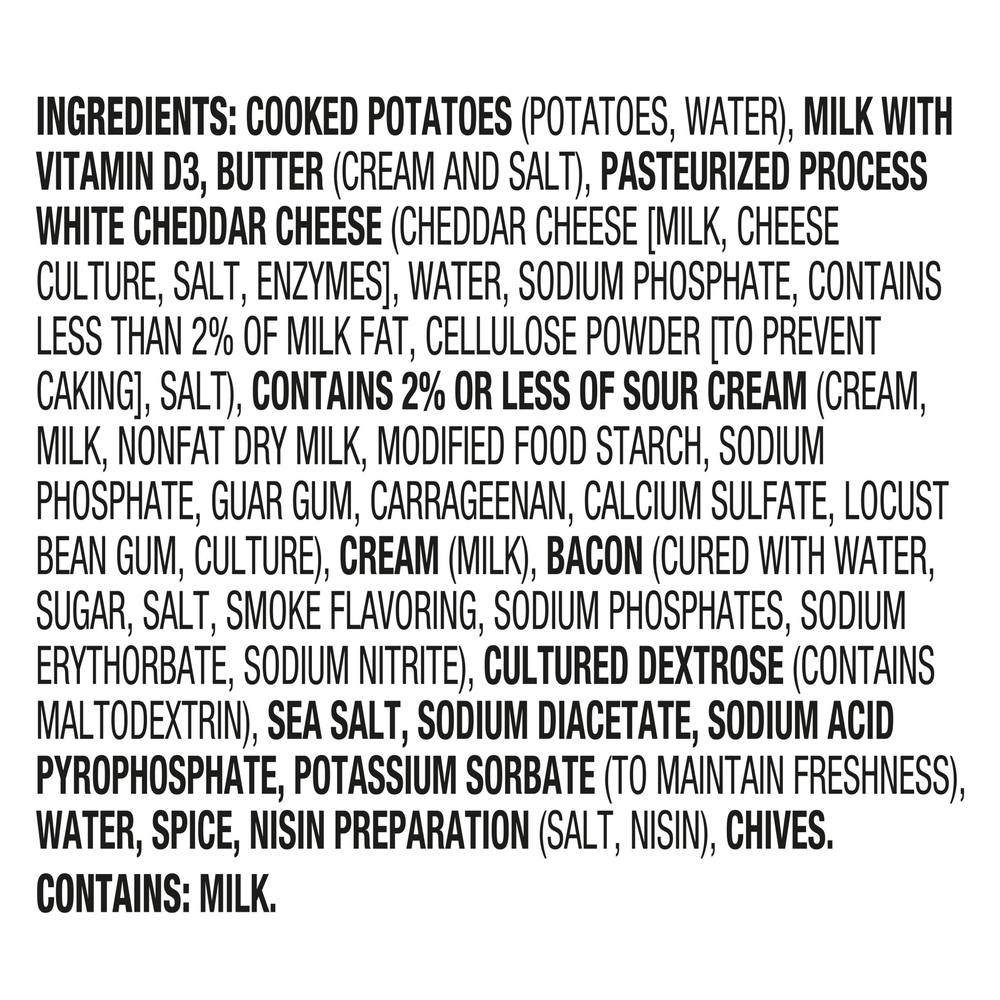 Hormel Mashed Potatoes, LoadedIngredients