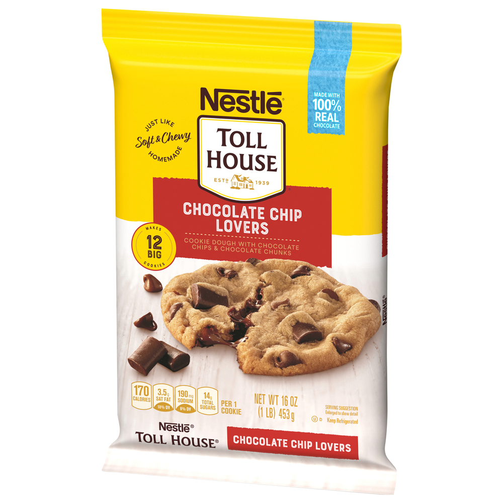 Toll House Cookie Dough, Chocolate Chip LoversFrontRightElevated