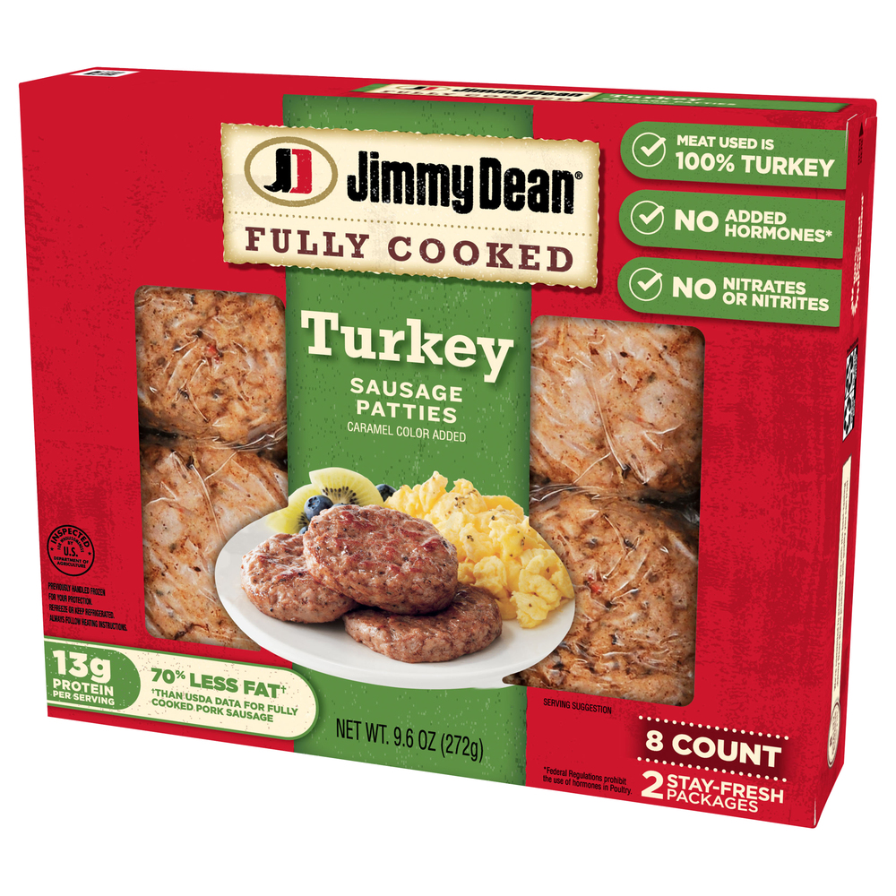 Jimmy Dean Jimmy Dean Fully Cooked Turkey Breakfast Sausage Patties, 8