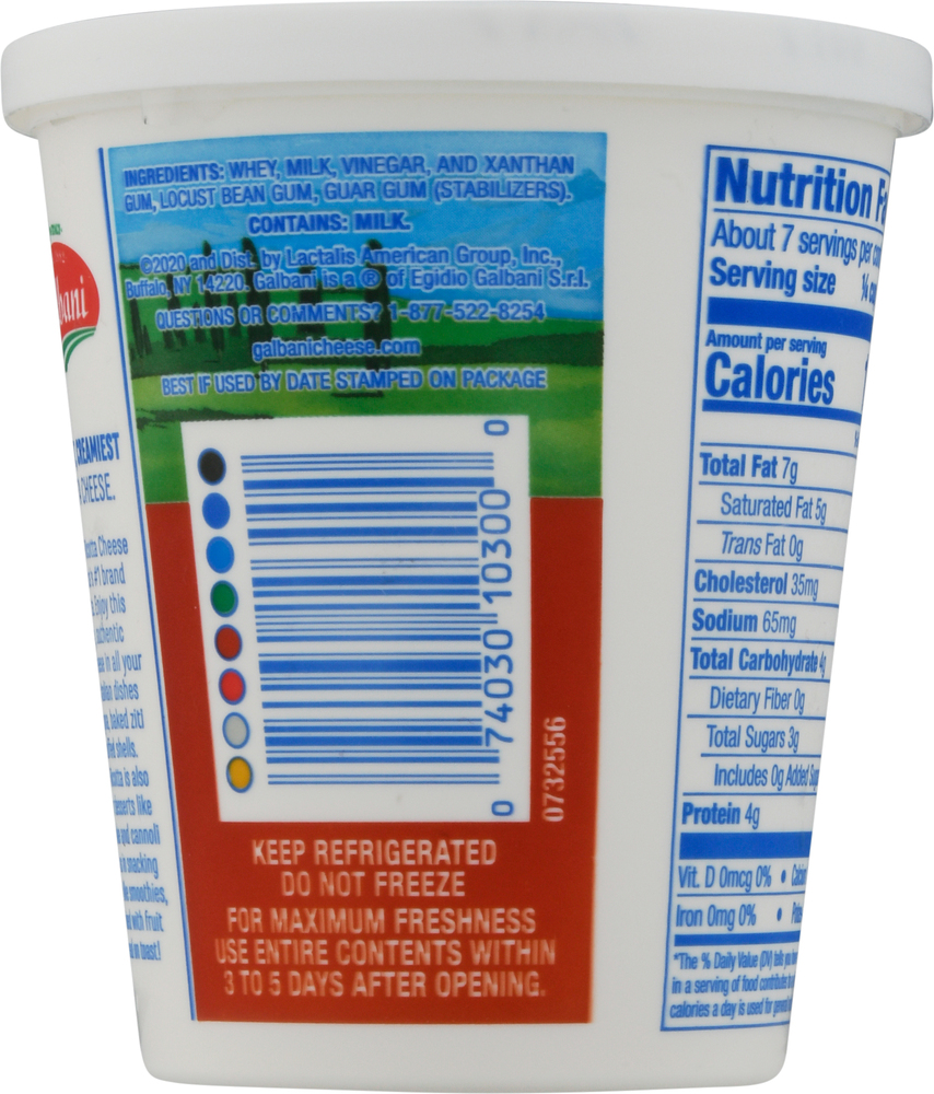 Galbani Ricotta CheesePlanogramBack