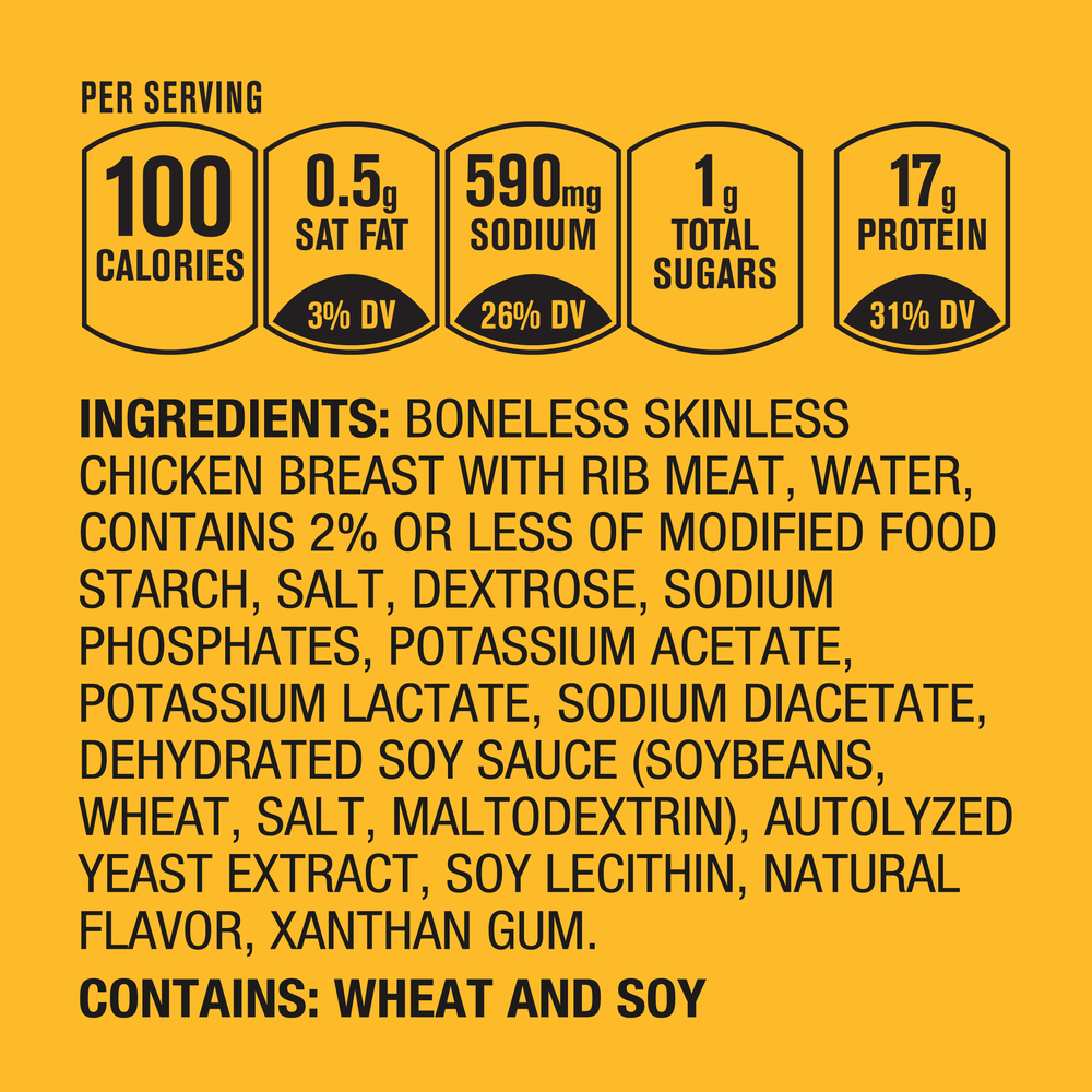Foster Farms Grilled Chicken Breast StripsIngredients