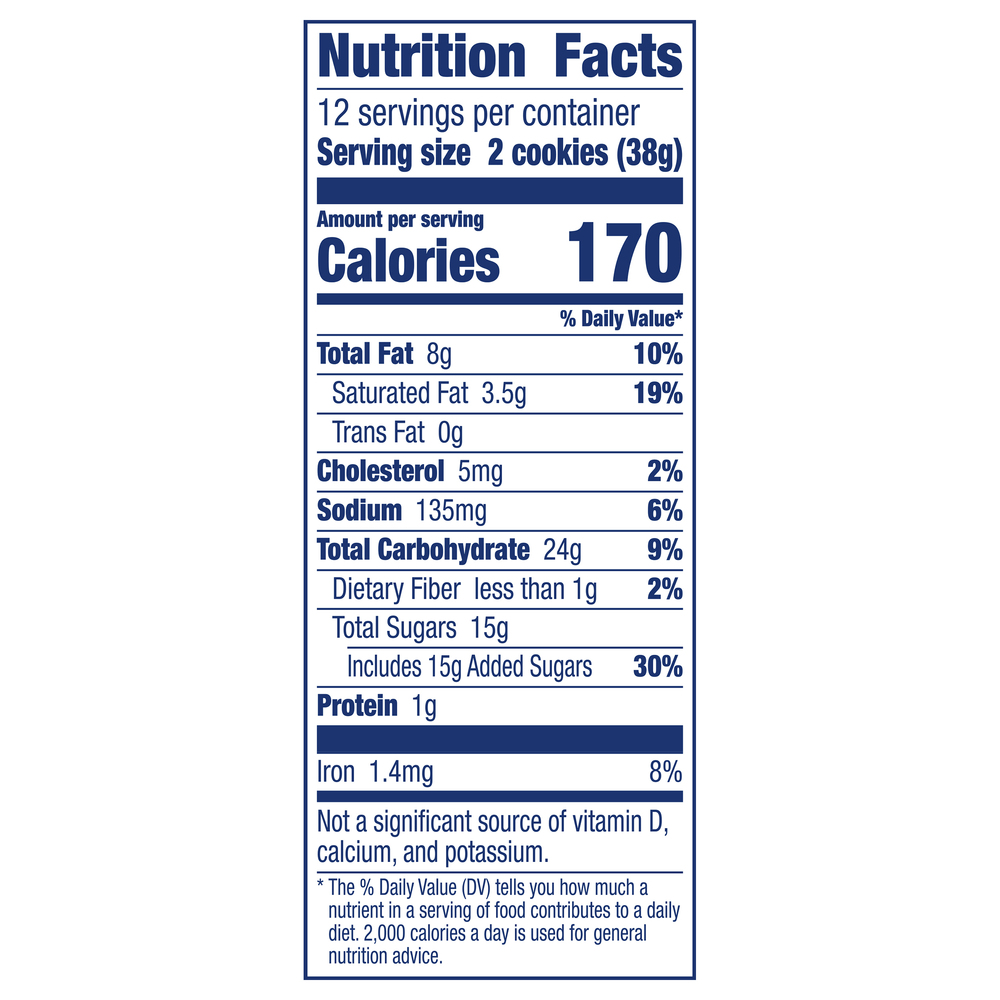 Pillsbury Cookie Dough Chocolate Chip Nutrition Facts