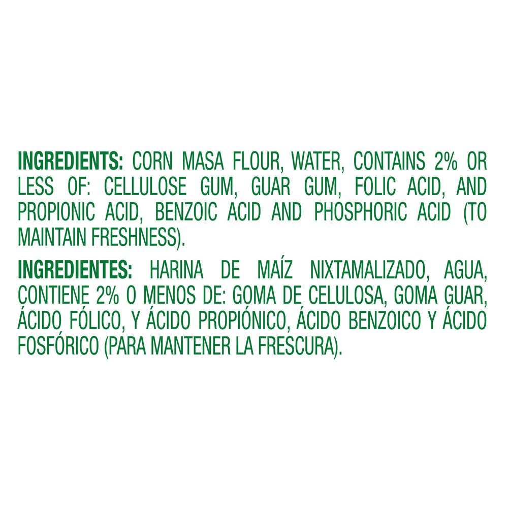 Guerrero Corn TortillasIngredients