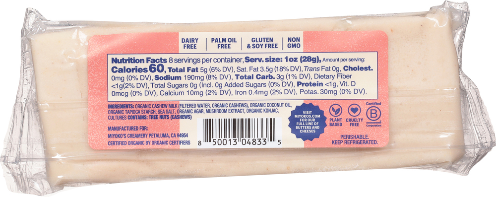 Miyoko's Creamery Mozzarella, Classic, Plant Milk