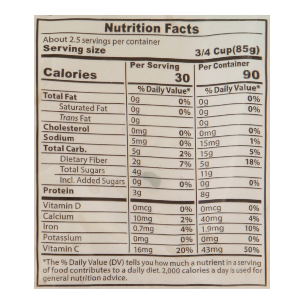 Organic Bean SproutsNutritionFacts