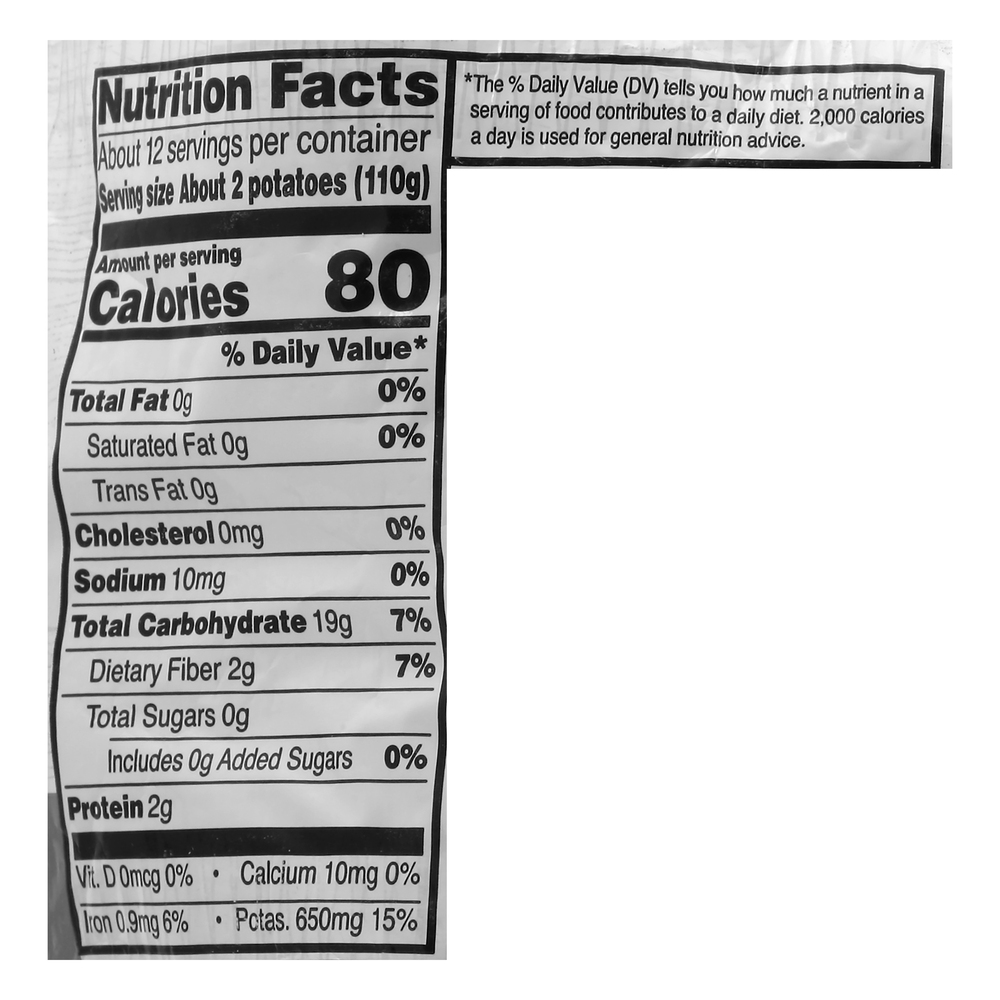 Raley's Red PotatoesNutritionFacts