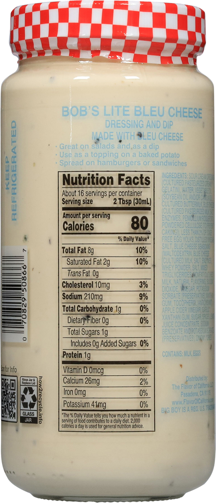 2 tbsp blue cheese dressing calories Kroger Chunky Blue Cheese Dressing, 16 fl oz