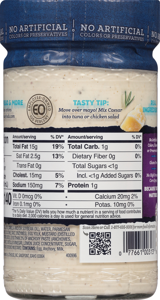 Litehouse Dressing & Spread, CaesarPlanogramBack