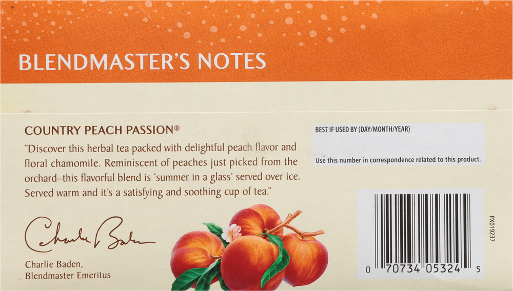 Celestial Seasonings Caffeine Free Tea Bags Country Peach Passion