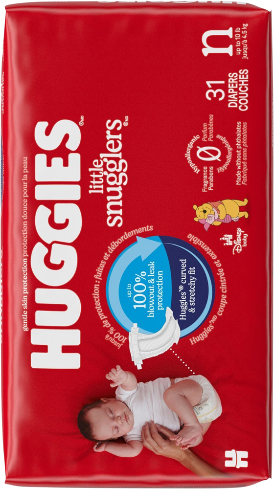 Huggies Little Snugglers Diapers, Disney Baby, N (Up to 10 lb) Huggies Little Snugglers Diapers, Disney Baby, N (Up to 10 lb)
