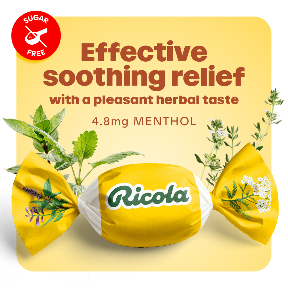 Ricola Sugar Free Original Herb Cough DropsFrontRightElevated