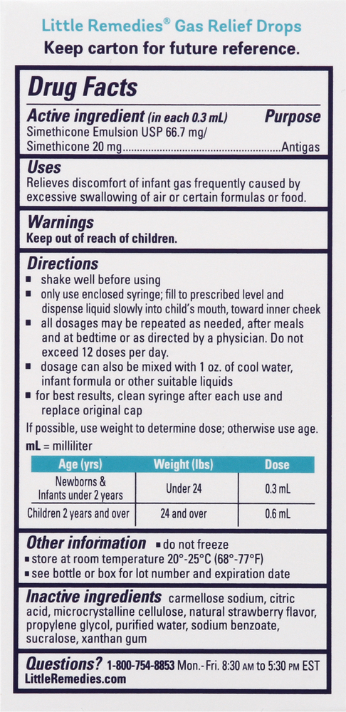 Little remedies gas drops ingredients top