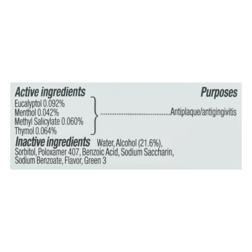 Listerine Mouthwash, Antiseptic, Cool MintIngredients