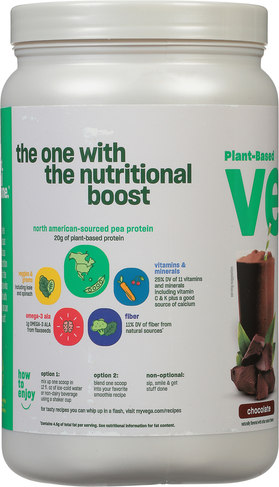 Vega Drink Mix, Plant-Based, Chocolate, Essential Shake