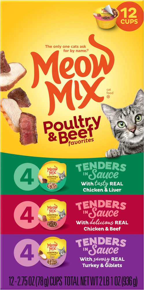 Meow mix wet food hot sale calories