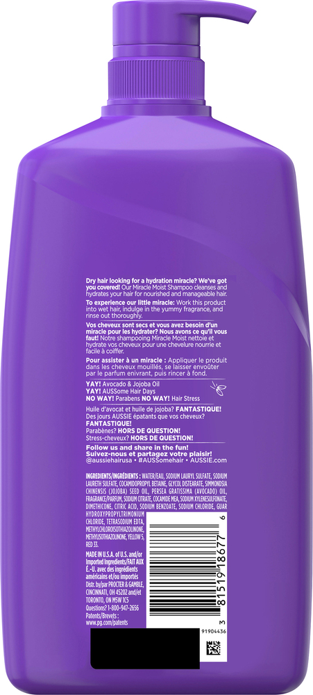 Aussie shampoo ingredients discount
