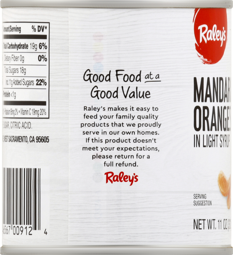 Raley's Mandarin Oranges in Light SyrupPlanogramLeft