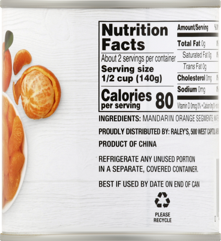 Raley's Mandarin Oranges in Light Syrup