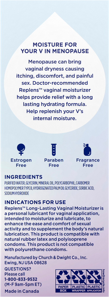 using canola oil as personal lubricant Replens Moisturizer Vaginal Moisturizer - 0.088 Ounce - 14 Count