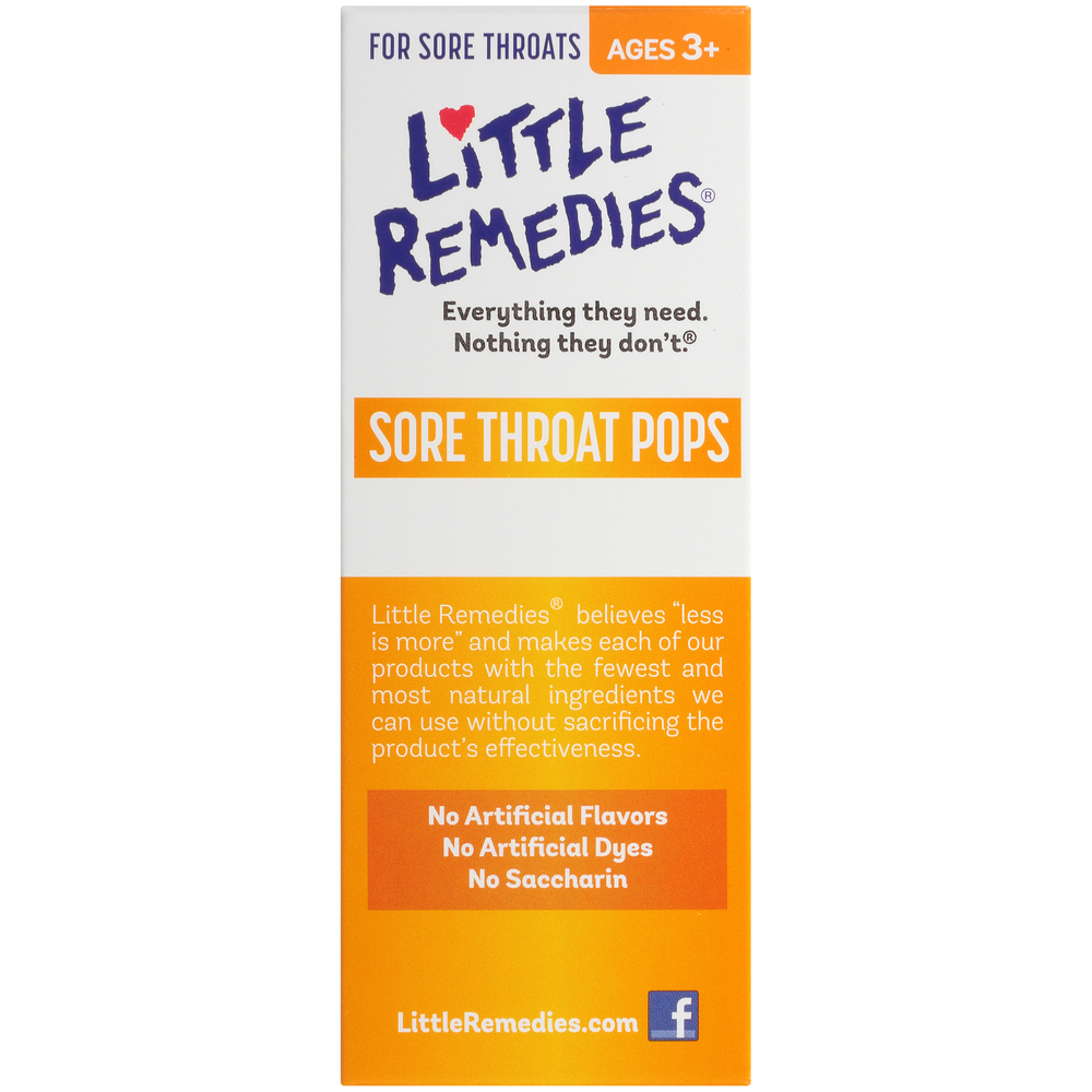 Little Remedies Sore Throat PopsPlanogramLeft
