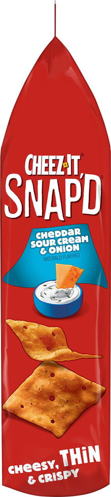 Cheez-It Snap'd Cheesy Baked Snacks, Cheddar Sour Cream & Onion